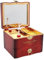 Yuehuamech Caja de música retro para almacenamiento de joyas, caja de almacenamiento de madera giratoria bailarina bailarina bailando joyería musical collar anillo caja de almacenamiento con cajón de