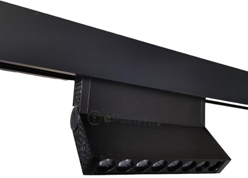 FARETTO PROIETTORE LED 10W Rettangolare Nero per Binario Magnetico illuminazione a bassa tensione 48V Luce Naturale 4000k