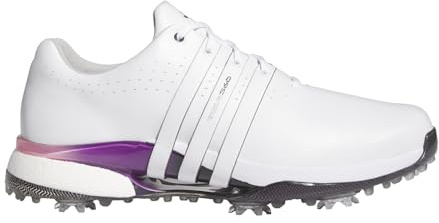 adidas Men's Tour360 24 Golf Shoes, Footwear White/Shadow Fig/Auro Black, 10