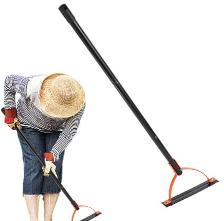 HMLTD Manueller Grasvernichter, zweischneidiger Grasschneider | Zweischneidiger Schwingschneider-Grasspeitsche | Gartenhandwerkzeuge mit langem Griff für Garten, Hof, Feldgräben