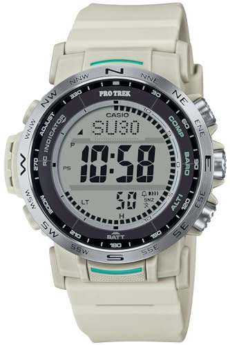 Casio Pro Trek Climber Line Wristwatch, Radio Solar, Biomass Plastic, beige