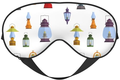 Schlafmaske, Augenmasken für Schlaf, Schlafmasken für Frauen und Männer, Verdunkelungs-Augenabdeckungen für Reisen/Schlafen, Glühbirne Vintage-Stil Augenmaske