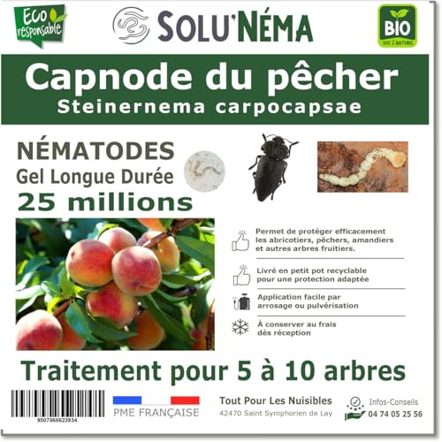 SOLUNEMA - Capnode du pêcher - 25 Millions Nématodes Steinernema Carpocapsae (SC)
