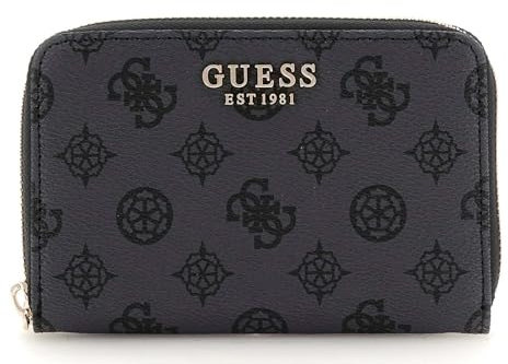 GUESS Laurel Zip Around Wallet M Charcoal Logo