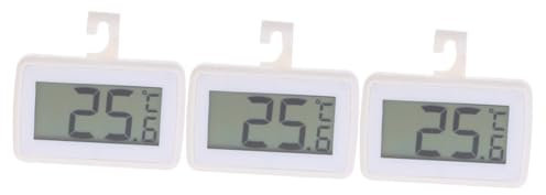 Alipis 3 Stk Thermometer Kühlschrank tragbarer Kühlschrank hochpräzises Thermometer safe für kühlschrank küchenthermometer digitales Thermometer Präzisionsthermometer Abs Weiß