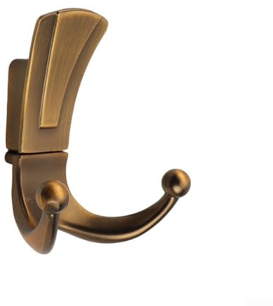 Eawfgtuw Doppio gancio appendiabiti da parete in lega di zinco bronzo, per bagno, casa, camera da letto, ingresso, asciugamani, cappotti, cappelli, accappatoi, strumenti musicali, organizer da