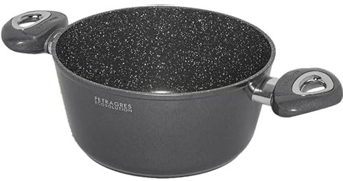 Aeternum, Petragres Ecosolution, Casseruola Antiaderente, Diametro 28 cm, Full Induction, Adatto all'Induzione, Rivestimento PFAS FREE, Grigio scuro