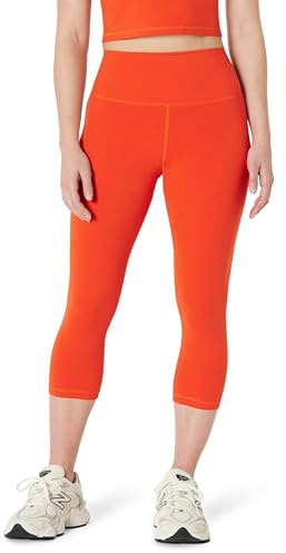 Amazon Essentials Legging d’Entraînement et de Yoga Ultra Doux, Longueur Capri et Taille Haute, Entrejambe de 48,3cm Femme