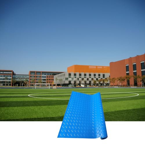 Gummimatte, Garagenboden rutschfest Gummimatten Schutzmatte Gummiläufer Gummimatten Antirutschmatte Gummi Matte für Keller, Werkstatt, Garage,Blau,2mm 2×1m