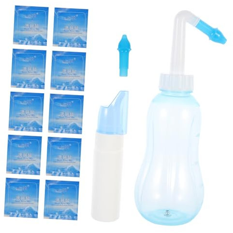 CALLARON 1 Juego Botella de lavadora nasal nariz limpiador para de irrigación nasal equipo de irrigación nasal herramienta de enjuague nasal páginas Blue