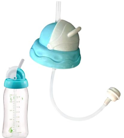 Kit di conversione con cannucce, adattatore per biberon a tenuta stagna, accessorio per tazza per bambini, conversione, morbido silicone StraawTop per bambini a collo largo,