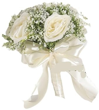 RUWLFE Brautstrauß Tulpe Hochzeit Brautstrauß Brautjungfer Hand gebunden künstliche Blumen Dekoration Home Party Blume(Color 2)
