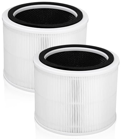2 pezzi di ricambio HEPA di ricambio per filtro a carbone attivo, compatibile con purificatore d'aria LEVOIT Core 200S, numero di parte del filtro: Core 200S-RF