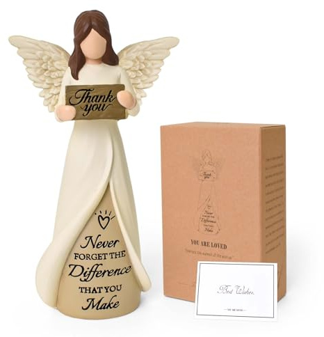Dankeschön Geschenke für Frauen, Engel Figur Lehrer Geschenk | Danke Geschenk für Kollegen, Gastgeberin, Betreuer, Kunstharz, Harz Engel Figuren für Ruhestand, Muttertag, Erntedankfest