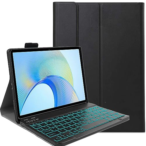 FKQLH Funda con Teclado para Xiaomi Pad 8/8 Pro 11,2 Pulgada, QWERTY Teclado Inalambrico Bluetooth Desmontable Retroiluminada, Negro