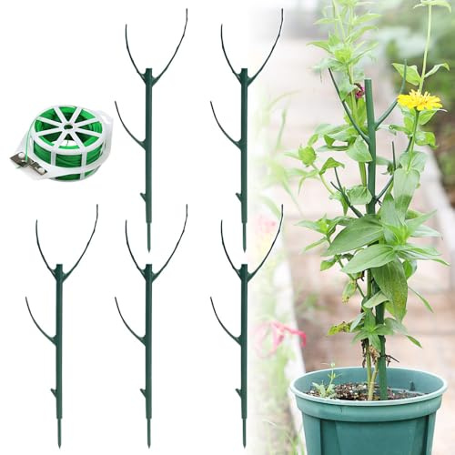 Moosstab Monstera Rankhilfe, Pflanzenstütze mit Zubehör für Kletterpflanzen, Pflanzstäbe Moosstab für Monstera, Pflanzenstütze für Kletterpflanzen im Innenbereich Außenbereiche (5 Pcs)