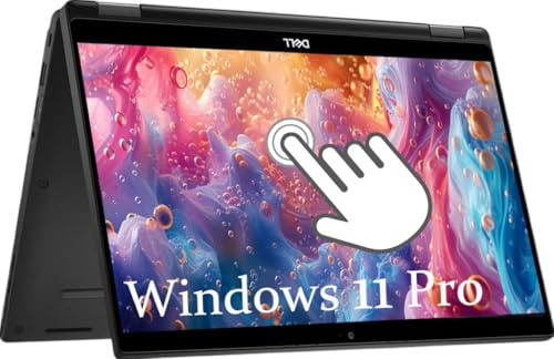Dell Latitude 7390 2-en-1 à écran Tactile pour Ordinateur Portable, 13,3 FHD (1920 x 1080), Intel Core i7-8650U 1.9 GHz, SSD 512 Go, RAM 16 Go, QWERTY américain, Windows 11 Pro (Reconditionné)