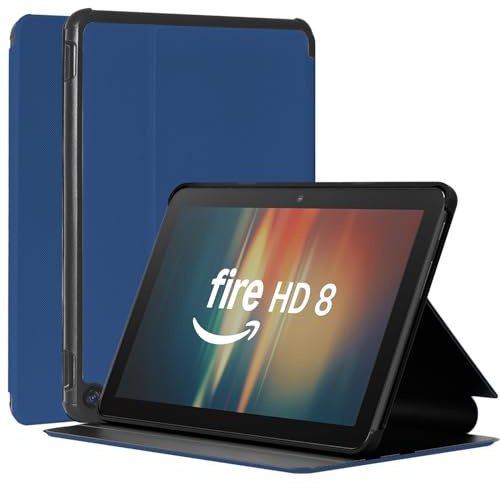 DJ.RPPQ Case for 8 inch Tablet,2024/2022/2020 Release.Auto Wake/Sleep Also, with Multi-Angle Viewing Stand.Also for 8in Sony Nokia HTC8 Android Tablet (Nevy Blue)
