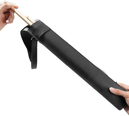 Schlagzeugstock Tasche PU Leder Schläger Etui | Transporttasche für Schlagzeug Stöcke für Schlagzeuger und Bandauftritte