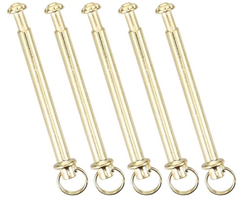KICHOUSE Set da 5 Rivetti e Dadi in Acciaio Inossidabile Oro per Albero di Ventaglio Pieghevole, Resistente e Facile da Installare, Accessori per Riparazione Ventaglio Manuale