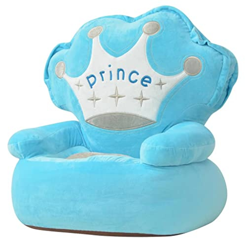 vidaXL Plüsch-Kindersessel Prinz Blau