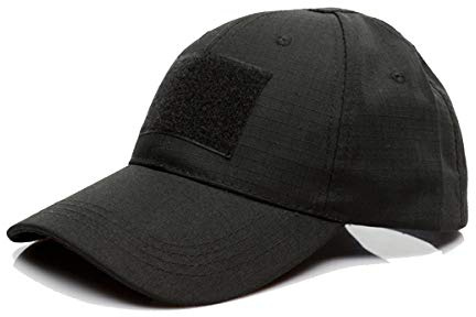 QMFIVE utomhus flerfärgad solskydd chapeau hatt för taktisk airsoft paintball uppstigning camping, ATYPE-BK, One size