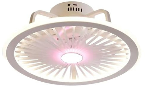 COCOL LED Leise Deckenventilator Runden Licht Dimmbar Mit Fernbedienung Ultra Dünn Design Fan Deckenleuchte Schlafzimmer Kinderzimmer Ventilator Lampe Fan Deckenlampe Fan Kronleuchter…