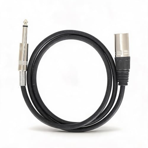 6.35mm XLR Male to TRS Jack Microphone Audio Cable, Balanced Signal Interconnection Line for Microphones Speakers Stage DJ, XLR to 1/4 Inch TRS Cable