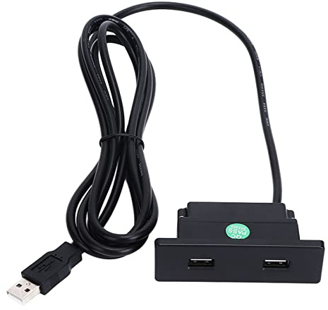 Recessed USB Power Strip Outlet, Dual USB Ports Charging Grommet Couch Charger Station with 2.5 Meter Cable for Digital Cameras Mobile Devices Home Bedside