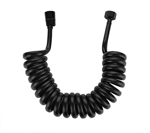 BiaoTeng Brauseschlauch 3m teleskopischer duschschlauch schwarz duschschlauch 3m lang bidet schlauch 3m Für Badezimmer,Schwarz,3m