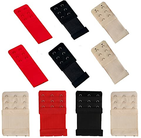 YiXuTag Estensore per Reggiseno,10Pcs Allunga Reggiseno con 2/3 Ganci,Morbido ed elastico,lavabile,Allarga Reggiseno,Reggiseno Extender Estensore Estensione Bra Reggipetto Cinturino,allunga reggiseno