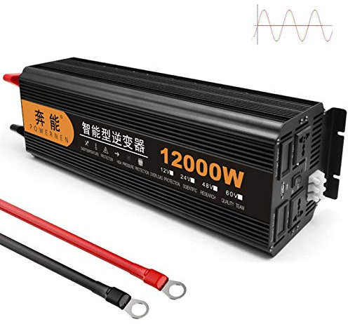 12V Pure Sine Wave Power Inverter, 230V AC Output, with USB Port, Battery Generator, for Vehicle, Boat (12000W)