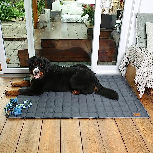 your GEAR Lana Hundematte XXL 160x100 cm – Hundedecke waschbar 60°C – Wasserdicht & Robust – Baumwolle Hundekissen – Auto Kofferraummatte Sofaschutz – XXL Haustiermatte