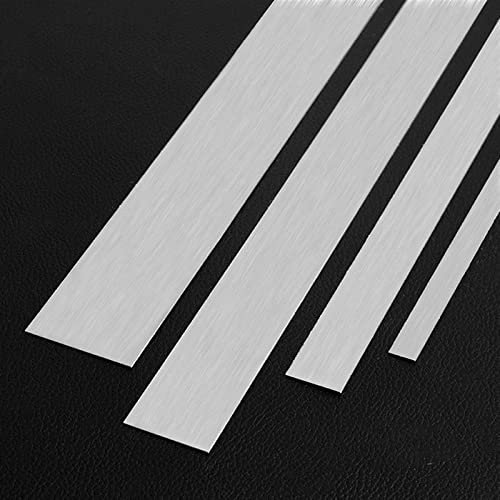 FORVOLWCO 3 Meter Metallisch Spiegelartig Zierleisten Selbstklebend Bordüre Tapete Flexible Zierleisten Sparpaket, Ultra Dünn Kronenformen(Silver Brushed,Width 15cm)