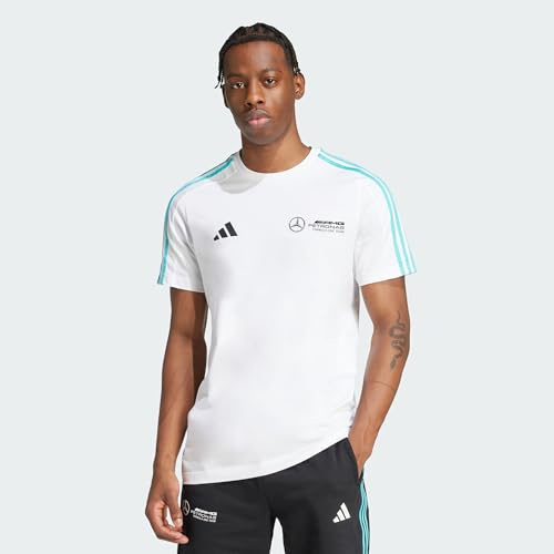 Adidas Uomo Mercedes - AMG Petronas Formula One Team Dna Tee Men, White/Black, XL
