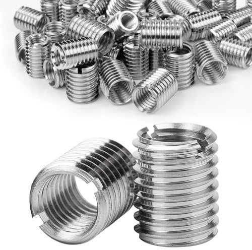 TXXATX 12 Piezas Inserto Rosca M10 a M6 x 15 mm Insertos Autorroscantes Acero Inoxidable Tuercas Reductoras con Rosca Externa para Proyectos de Muebles Automóviles Dispositivos Mecánicos