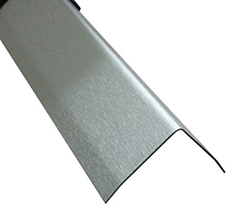 Edelstahl Winkel 150 cm Kantenschutz Metall V2A Eckleiste 3-fach gekantet (K240 geschliffen, 30x30x0,8 mm)