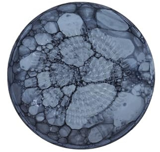 AMRAMI Rallador español redondo de cerámica como rallador de nuez moscada, rallador de ajos, rallador de jengibre, plato rallador de cerámica, hecho a mano (guijarros)