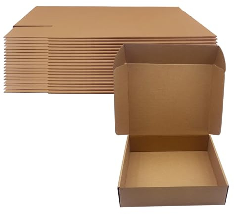 12x10x3 inch Shipping Boxes Pack of 20, Brown Corrugated Cardboard Box Mailer Boxes for Packaging Small Business Shipping，Recyclable Moving Storage Mailing Boxes Bulk Book Literature Gift Giving