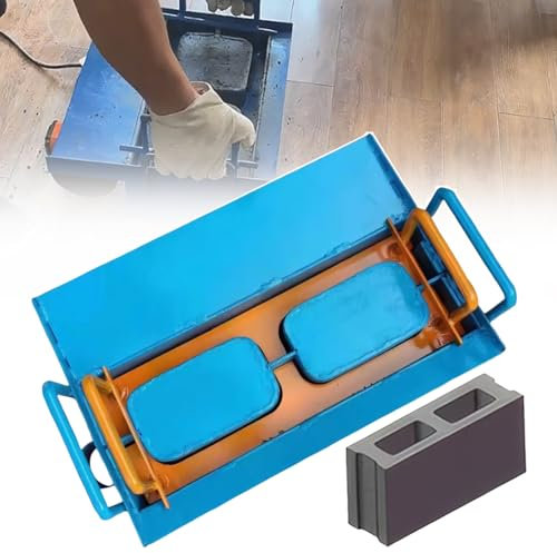 FLNOZAMZ Electric Hollow Making Maker Machine, Soil Block Maker, Multiple Molds Optional, 45s Fast Forming, 30 Bricks/H, Vibration Frequency 212 Times/Min (H3)