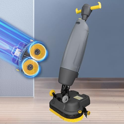 Spazzatrice rotante a 360°, spazzamento 3 in 1, lavaggio, soffiaggio, 1800 M²/H, durata della batteria 80 min, velocità regolabile, spazzola a doppio rullo a doppio albero per hotel e centri