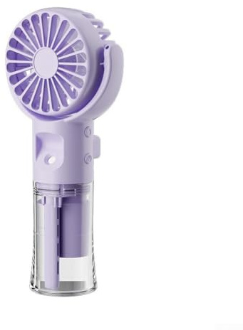 Rotating Rechargeable for MINI Desktop Handheld Water Mist Spray Fan, Portable Misting Fan, For Kid Student, With 4 Color Options(Purple)