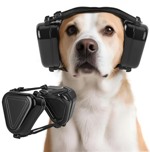 SOOBEEKE Dog Ear Muffs Noise Protection – Lightweight, Adjustable Soundproof Headgear for Fireworks, Thunder & Grooming