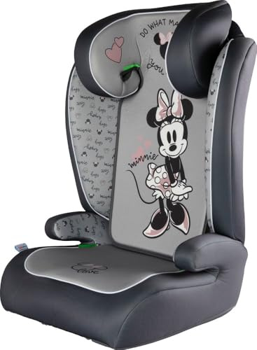 Tataway Silla de coche i-Size para niños de 15 a 36 kg (3,5 a 12 años), 100 a 150 cm, grupo 2/3, cinturón de seguridad de 3 puntos (Minnie Mouse)
