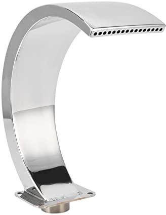 Fdit Fontana a Cascata in Acciaio Inossidabile, Design Ad a 15 Uscite per Piscine e Laghetti da Giardino, Facile Installazione con Filettatura Femmina G1