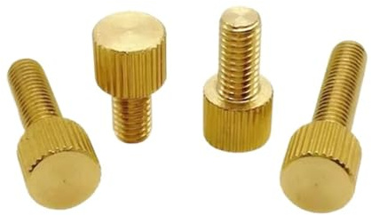 Flache Rändelschrauben 2 Stück Messing-Rändelschrauben mit einem Kopf, M3, M4, M5, M6, for Festziehen, Dekoration(25mm,M4-2PCS)