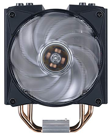 Cooler Master MasterAir MA410M CPU Cooling System - ARGB Hologram Effect, 4 CDC 2.0 Heat Pipes with Thermal Detection, Air Glide Armour and Push-Pull fans - 5 Year Warranty