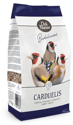 Deli Nature Hochwertige Samenmischung für Vögel der Gattung Carduelis (Stieglinge, Venturoni usw.) in 750 Gramm Dose