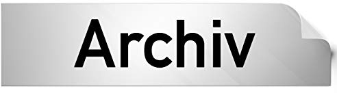Kinekt3d Leitsysteme Folienschild Türschild • Archiv • PVC Hinweisschild • 160 x 40 mm Silber • selbstklebend • Kratzfester Druck • UV Beständig