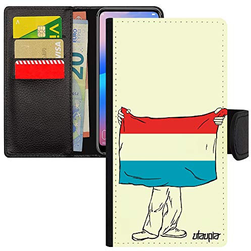 Coque A41 portefeuille drapeau luxembourg luxembourgois foot telephone Euro coupe du monde jo football smartphone de pour Samsung galaxy